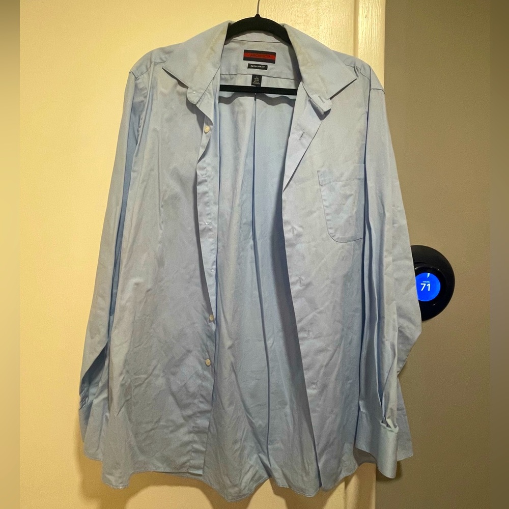 Mens Architect Dress Shirt. Baby Blue Color. Large